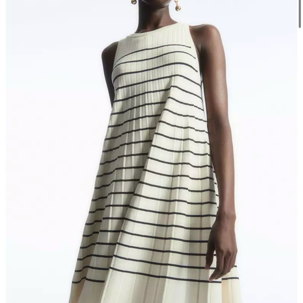 COS Pleated A-Line Mini Dress Size XS